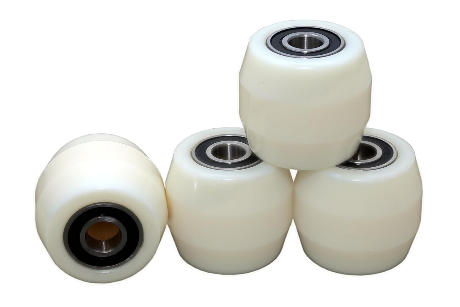 SUWAS™ Nylon Load Wheel 70×80 mm with Bearing (Pack of 4) for Pallet Truck | Heavy Duty Pallet Jack Replacement Wheel | Industrial Material Handling Spare Part